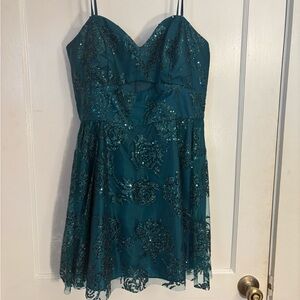 Blondie Nites Teal Evening Gown
